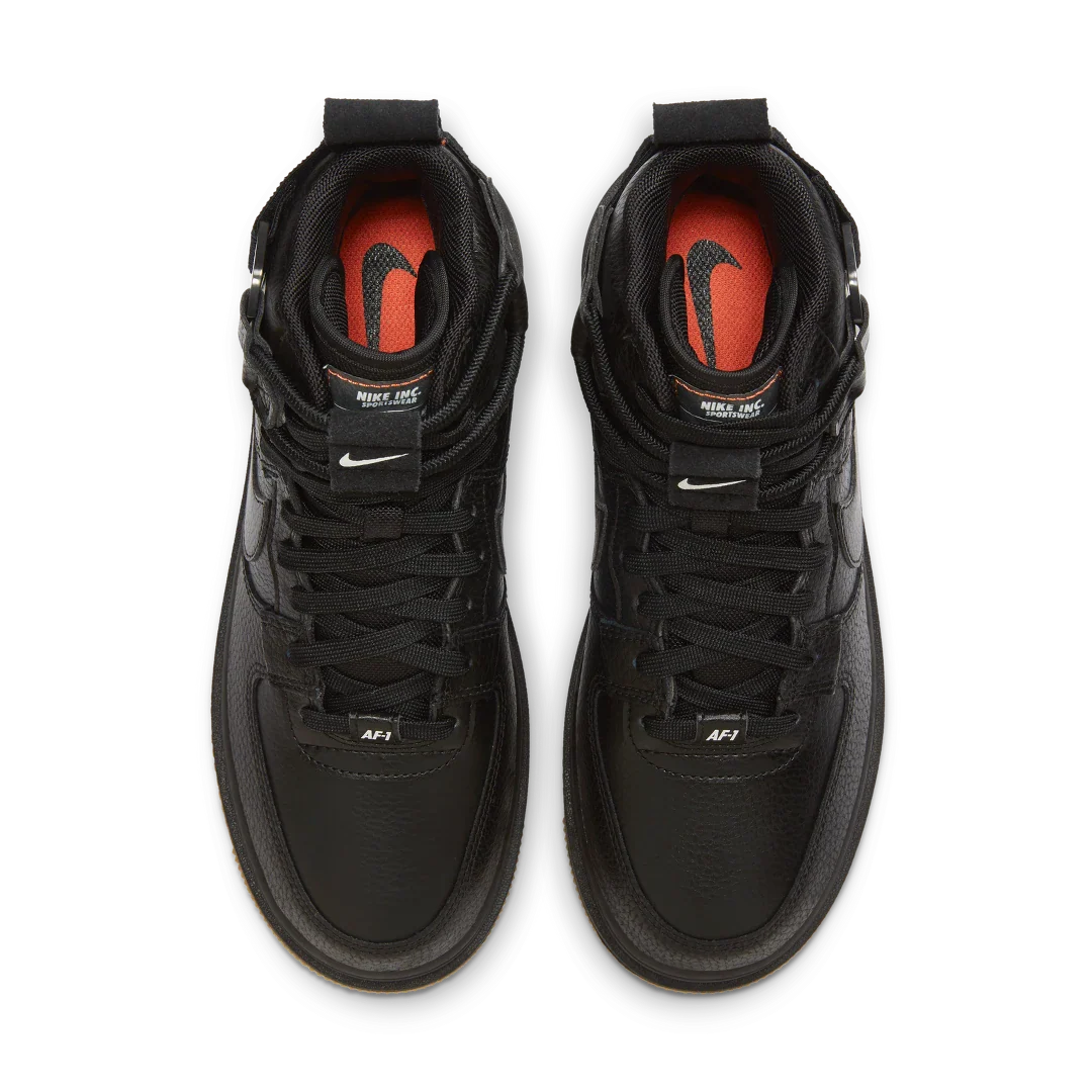 Nike Air Force 1 High Utility 2.0 Black Gum Orange, Black/Orange/Gum Medium Brown/Summit White (DC3584-001)