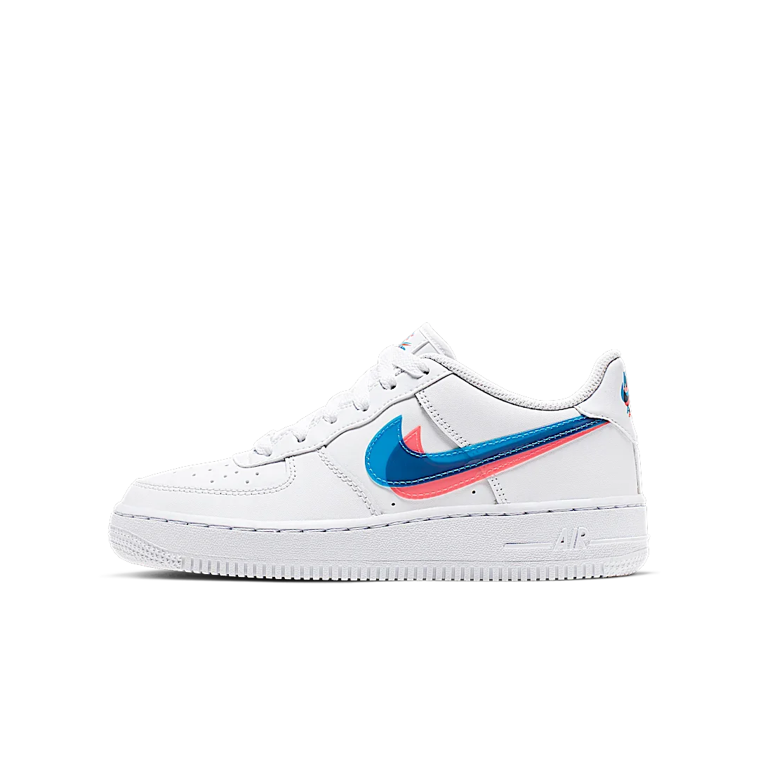 Nike Air Force 1 Low 3D Glasses, White/Bright Crimson-Blue Hero (BV2551-100)