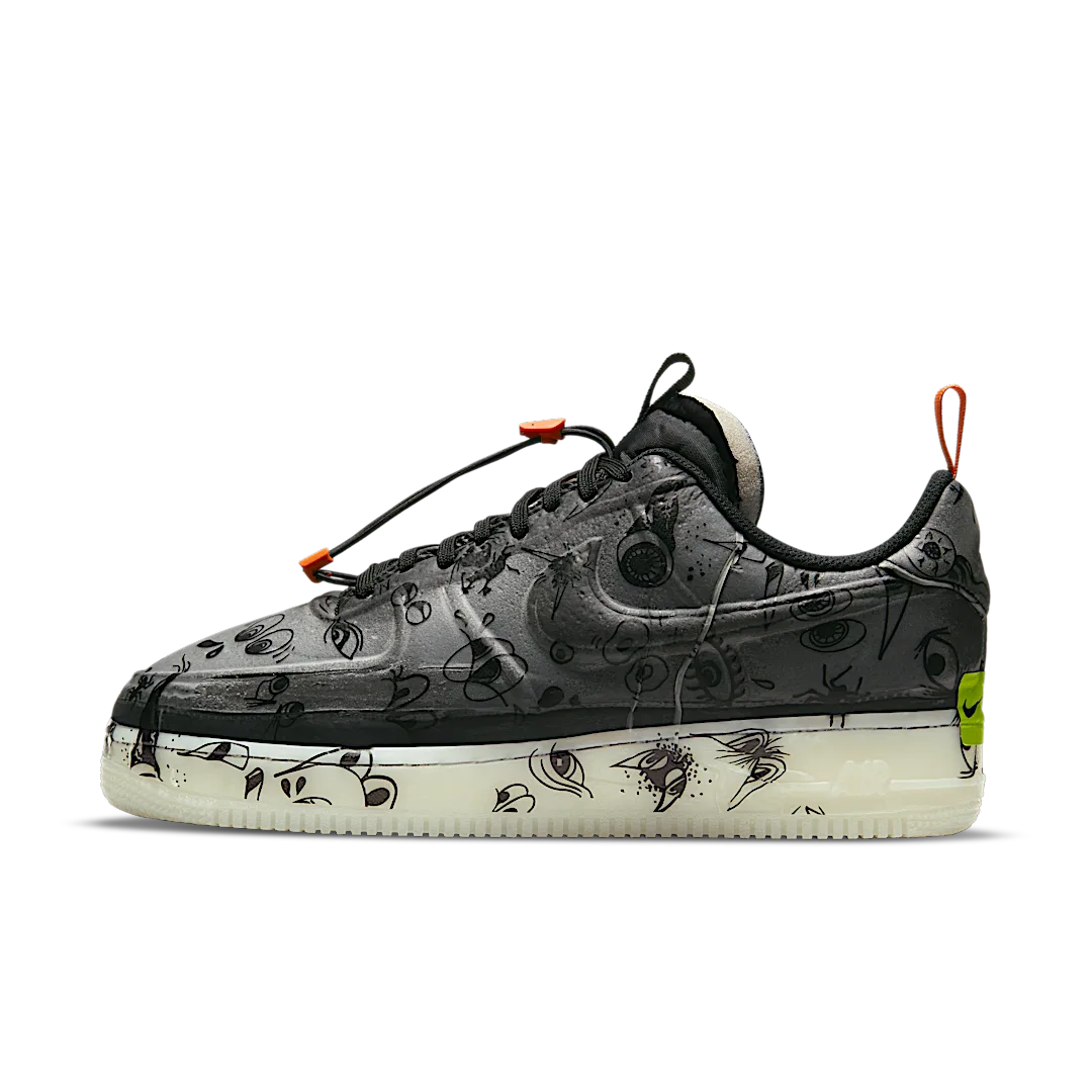 Nike Air Force 1 Low Experimental Halloween, Black/Black-Starfish-White (DC8904-001)