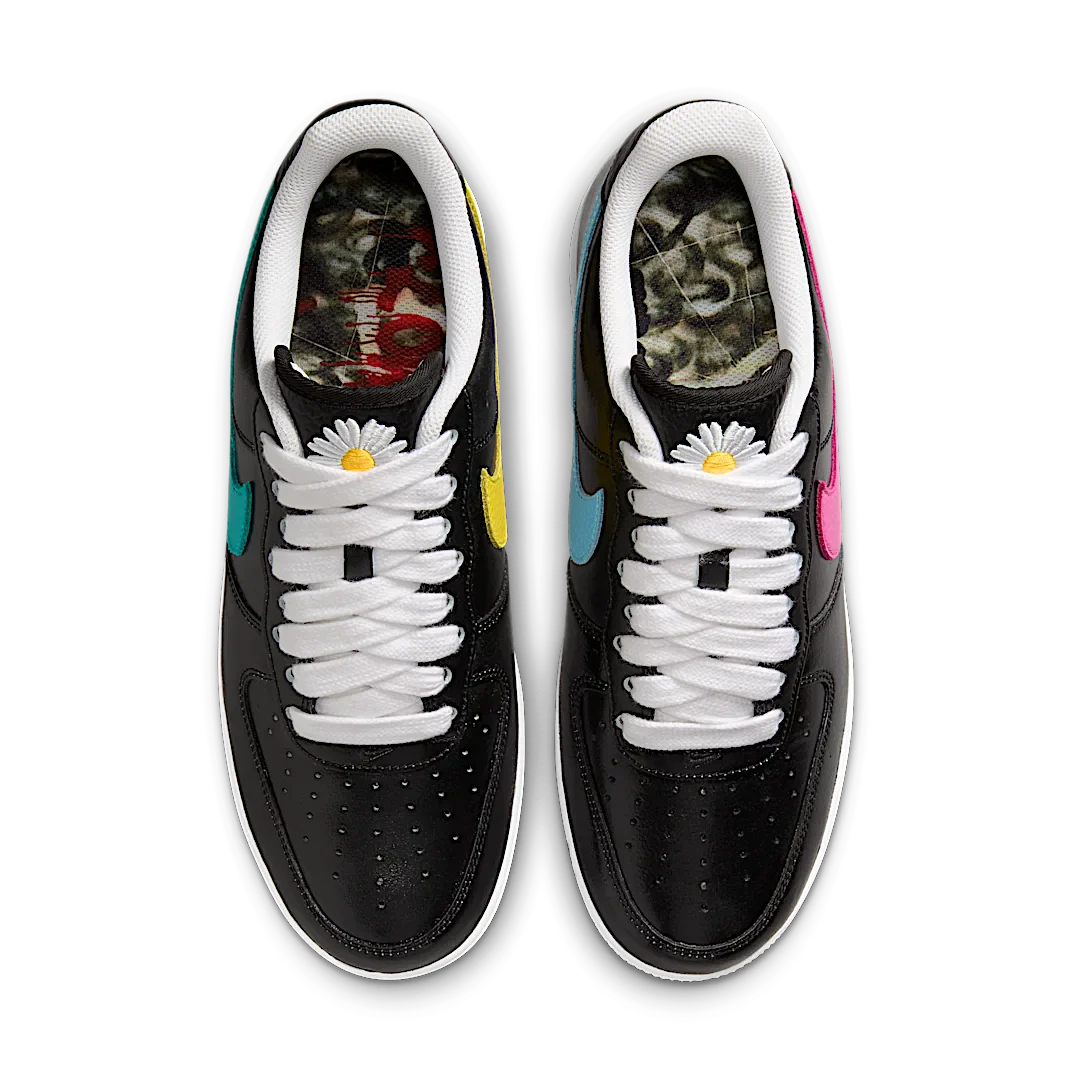 Nike Air Force 1 Low G-Dragon Peaceminusone Para-Noise 3.0, Black/New Emerald/Pinkfire/Tour Yellow/Blue Gale (AQ3692-004)