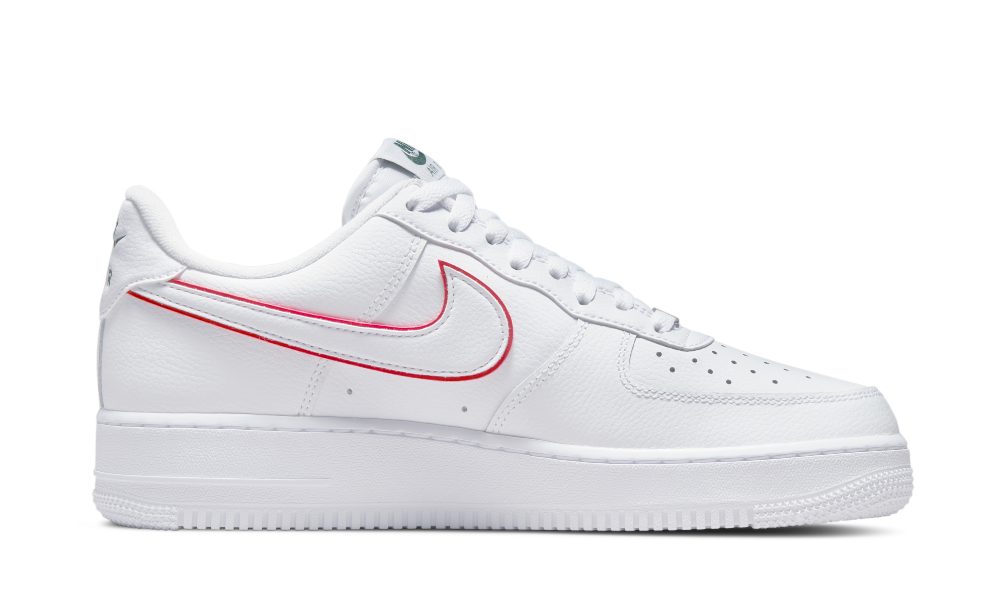 Nike Air Force 1 Low Just Do It White Noble Green Metallic Silver University Red