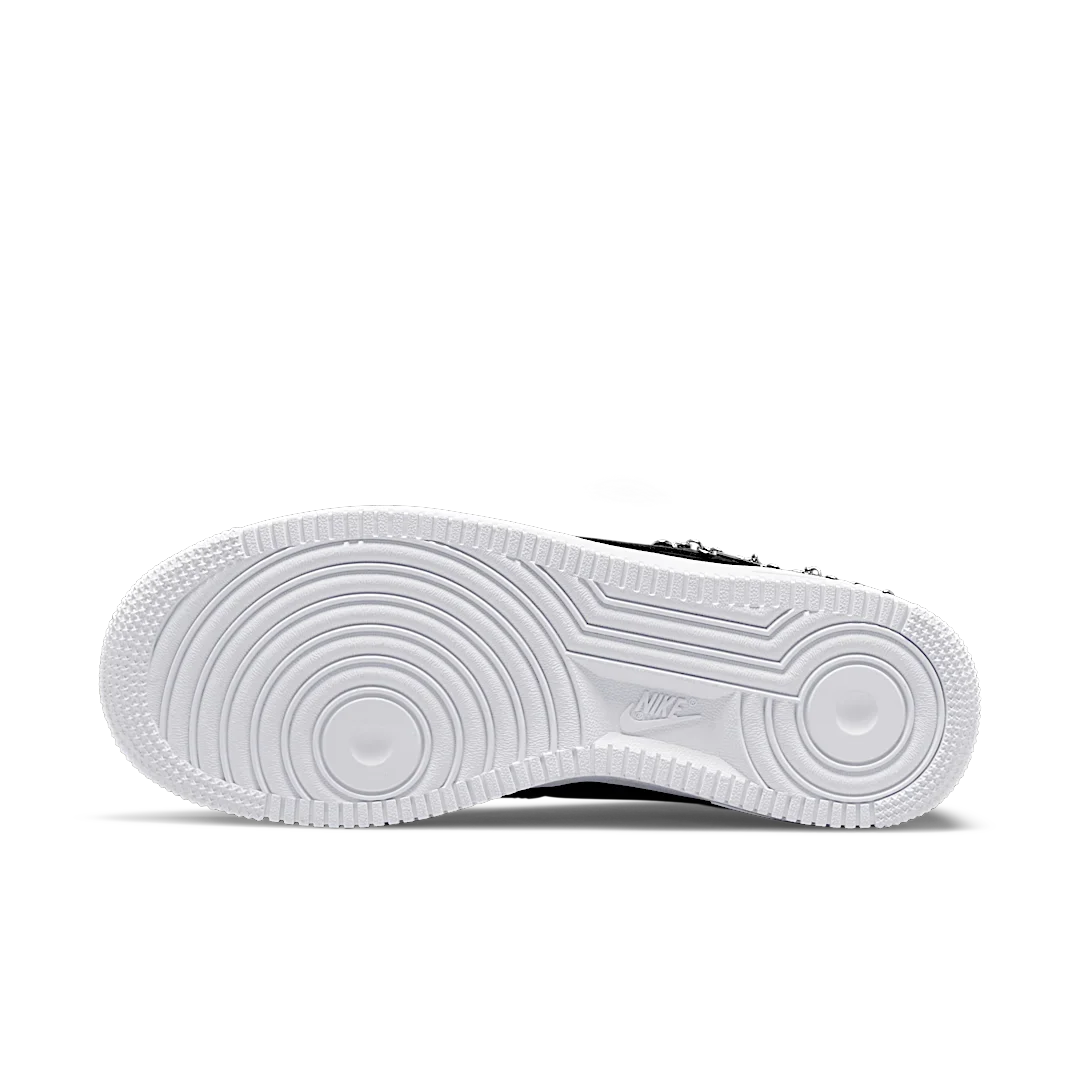 Nike Air Force 1 Low LX Black Pendant, Black/Black-Metallic Silver (DD1525-001)