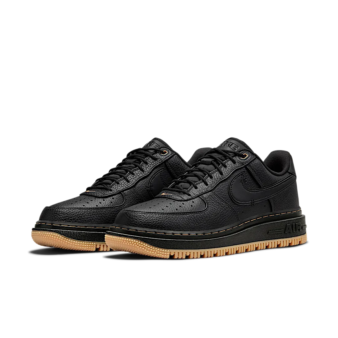 Nike Air Force 1 Low Luxe Black Gum, Black/Black-Bucktan-Gum Yellow (DB4109-001)