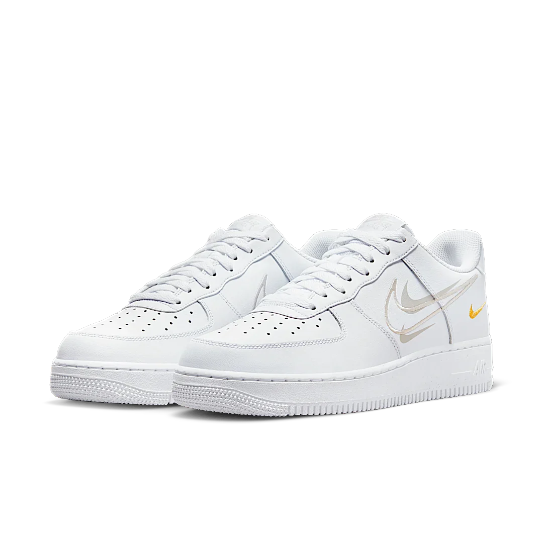 Nike Air Force 1 Low Multi-Swoosh White Yellow, White/Phantom/Light Bone (DX2650-100)