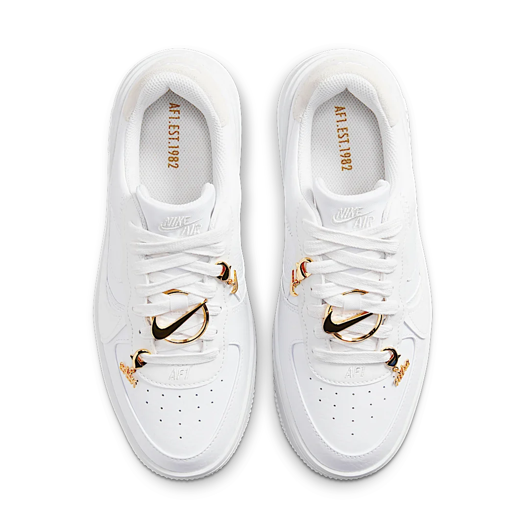 Nike Air Force 1 Low PLT.AF.ORM Bling White Metallic Gold, White/Metallic Gold/Summit White (FB8473-100)