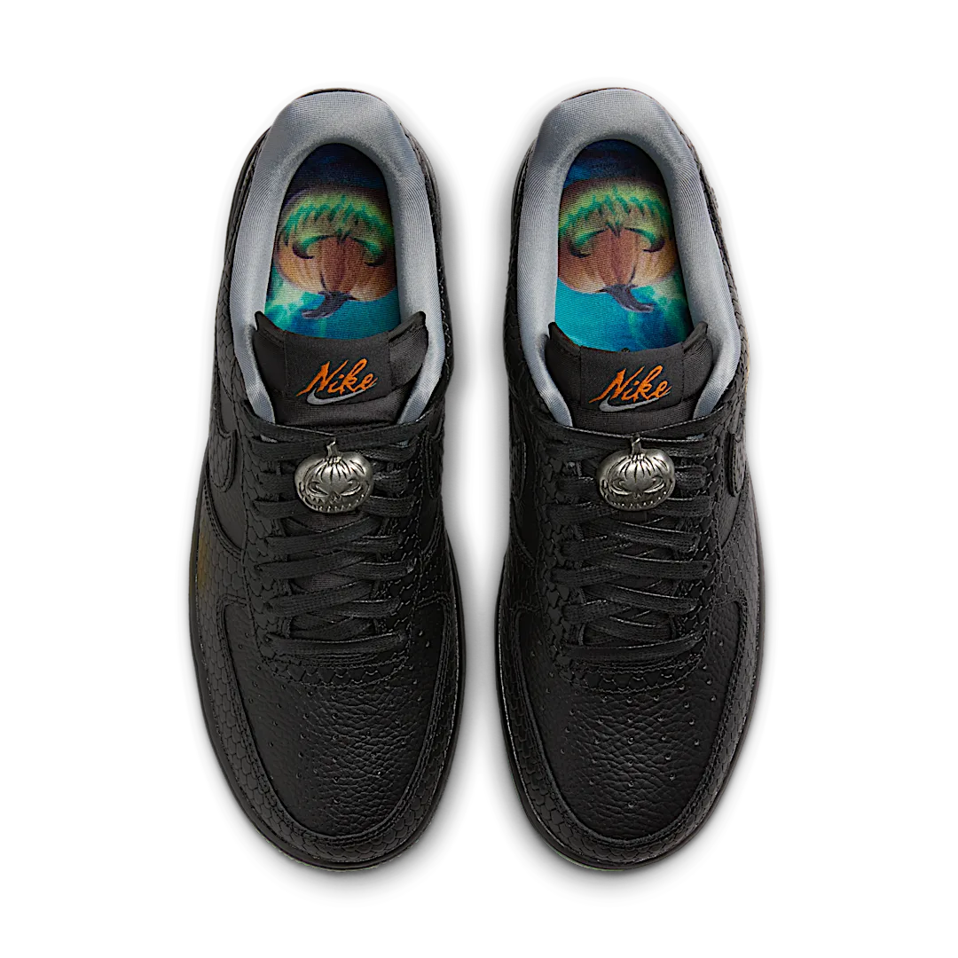 Nike Air Force 1 Low PRM Halloween (2023), Black/Black-Smoke Grey-Campfire Orange-Green (FQ8822-084)