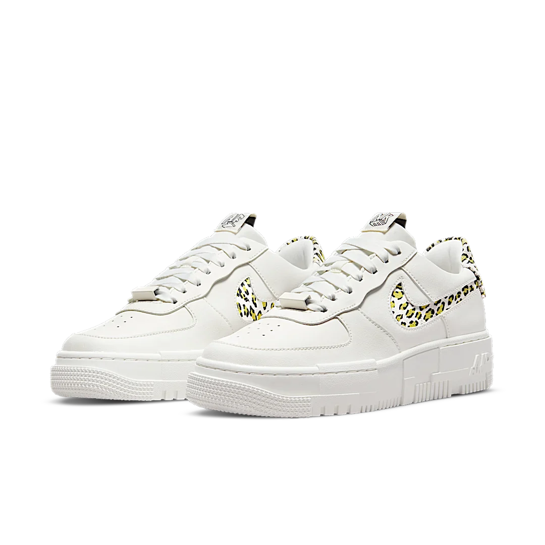 Nike Air Force 1 Low Pixel White Leopard, Sail/Light Lemon Twist-Black-Sail (DH9632-101)