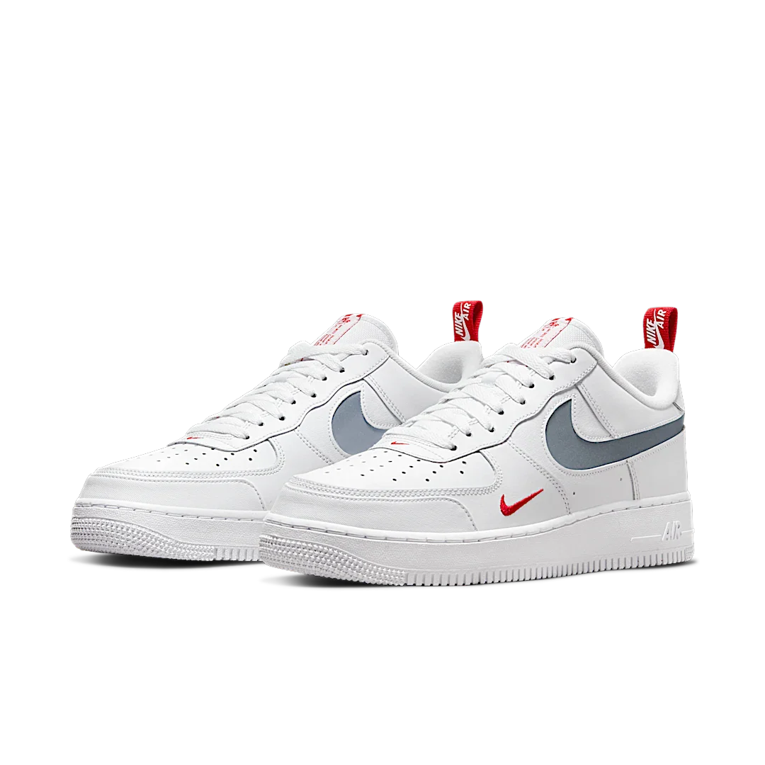 Nike Air Force 1 Low Reflective Swoosh White University Red