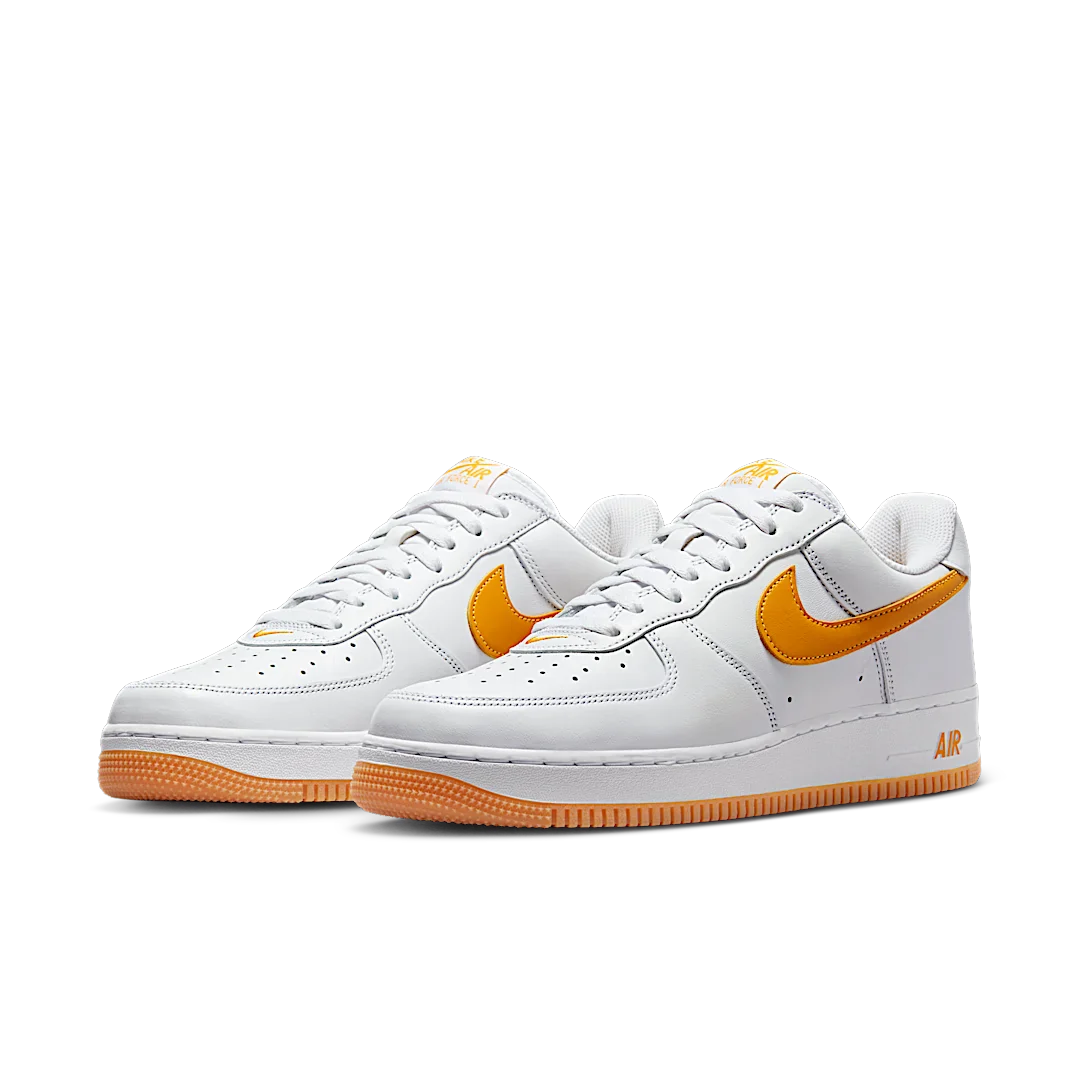 Nike Air Force 1 Low Retro QS Color Of The Month White University Gold, White/University Gold-Gum Yellow (FD7039-100)