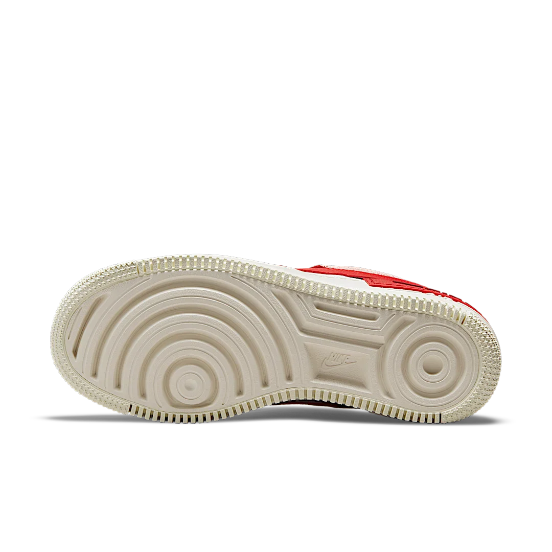 Nike Air Force 1 Low Shadow Cracked Leather, White/Red/Pink (CI0919-108)