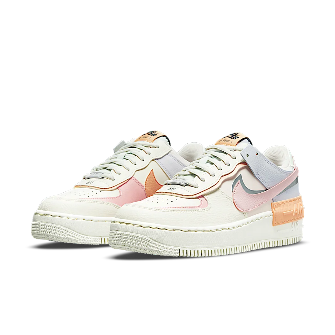 Nike Air Force 1 Low Shadow Sail Pink Glaze, Sail/Orange Chalk/Dark Obsidian/Pink Glaze (CI0919-111)