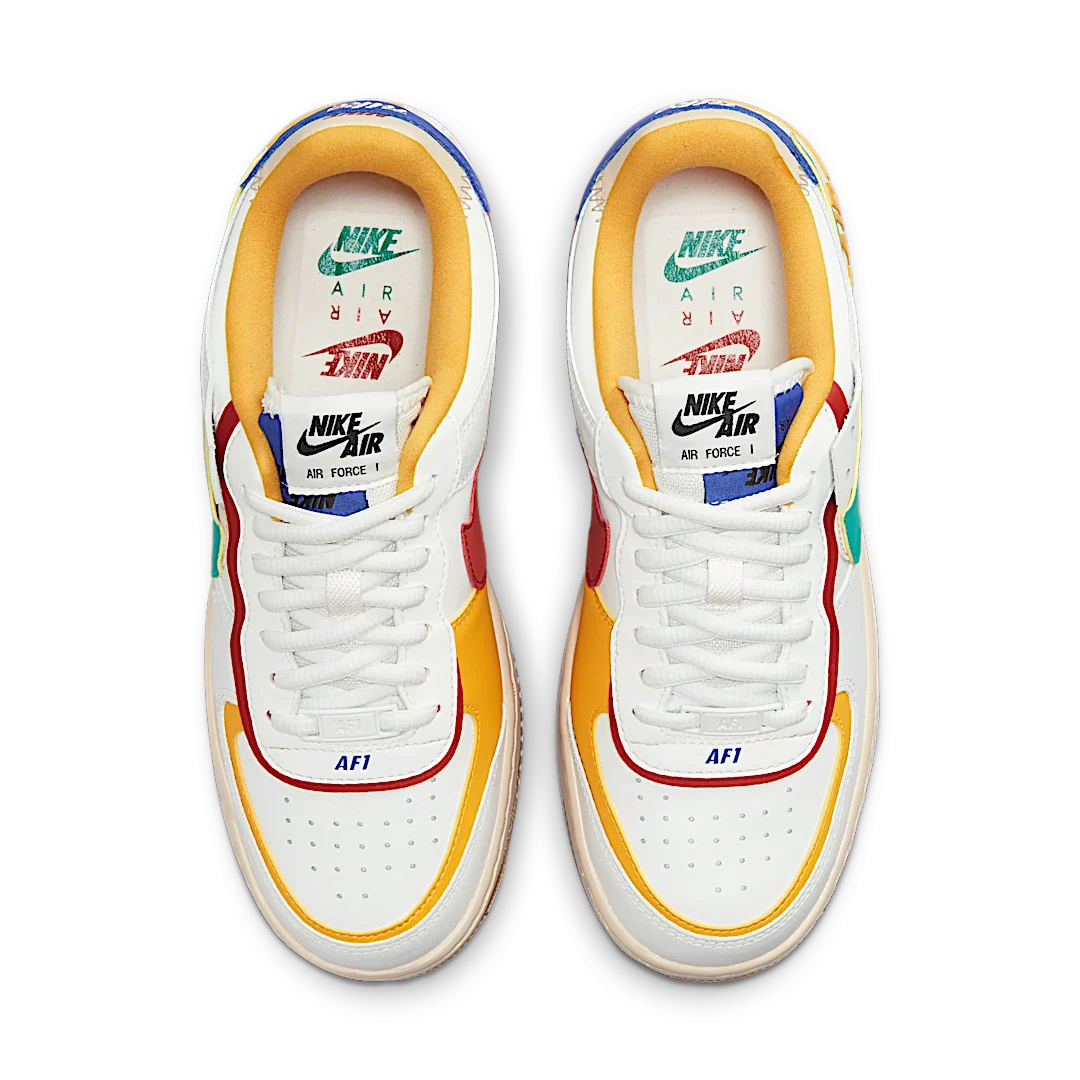 Nike Air Force 1 Low Shadow Summit White Neptune Green, Summit White/Yellow Ocher/Lapis/Neptune Green (CI0919-118)