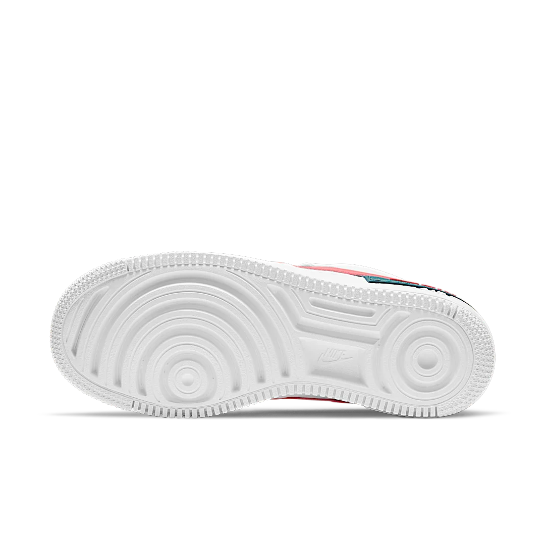 Nike Air Force 1 Low Shadow White Solar Red, White/Solar Red/White/Dark Teal Green (DB3902-100)