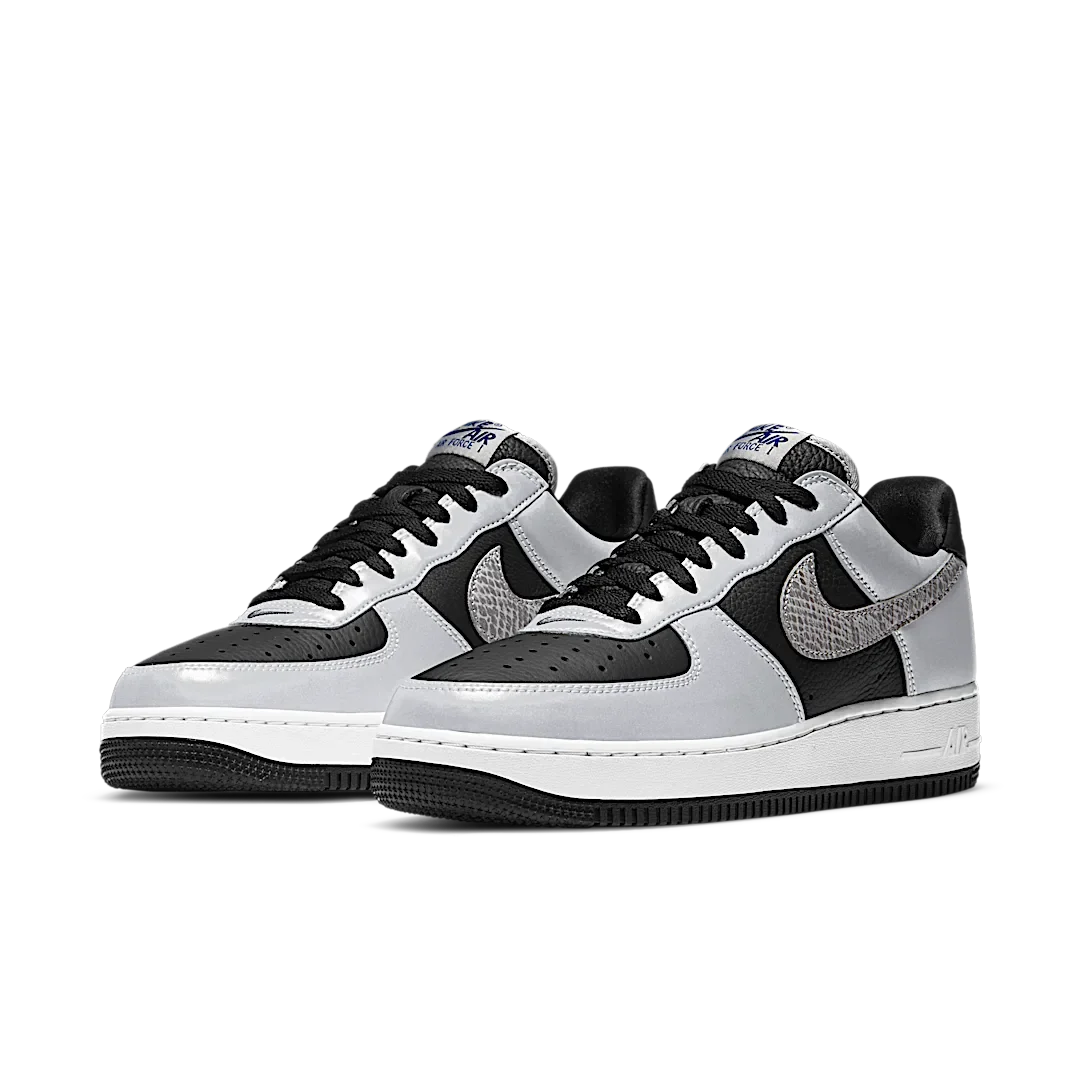 Nike Air Force 1 Low Silver Snake (2021), Black/Silver-Black (DJ6033-001)