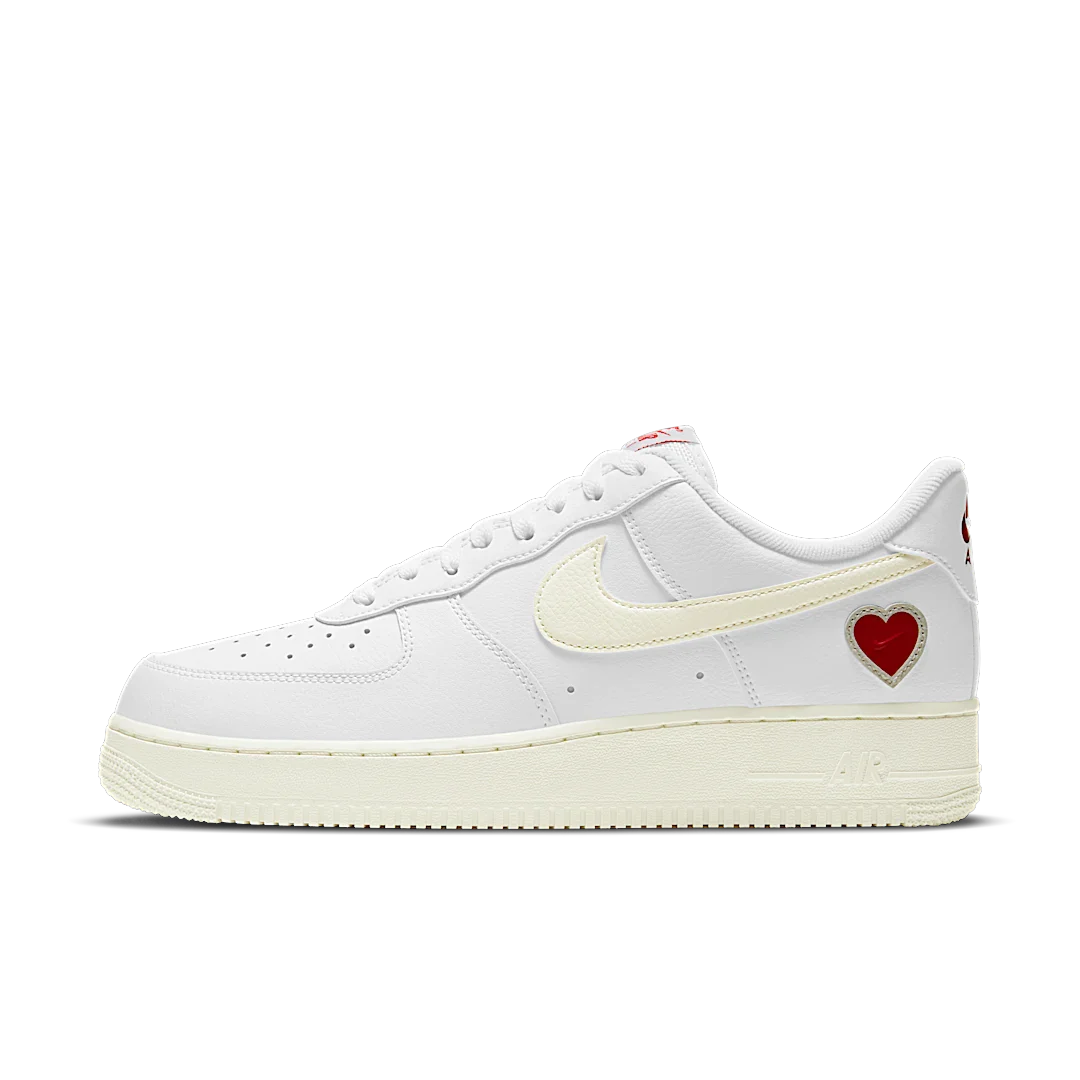 Nike Air Force 1 Low Valentine's Day (2021), White/Cream/Red (DD7117-100)