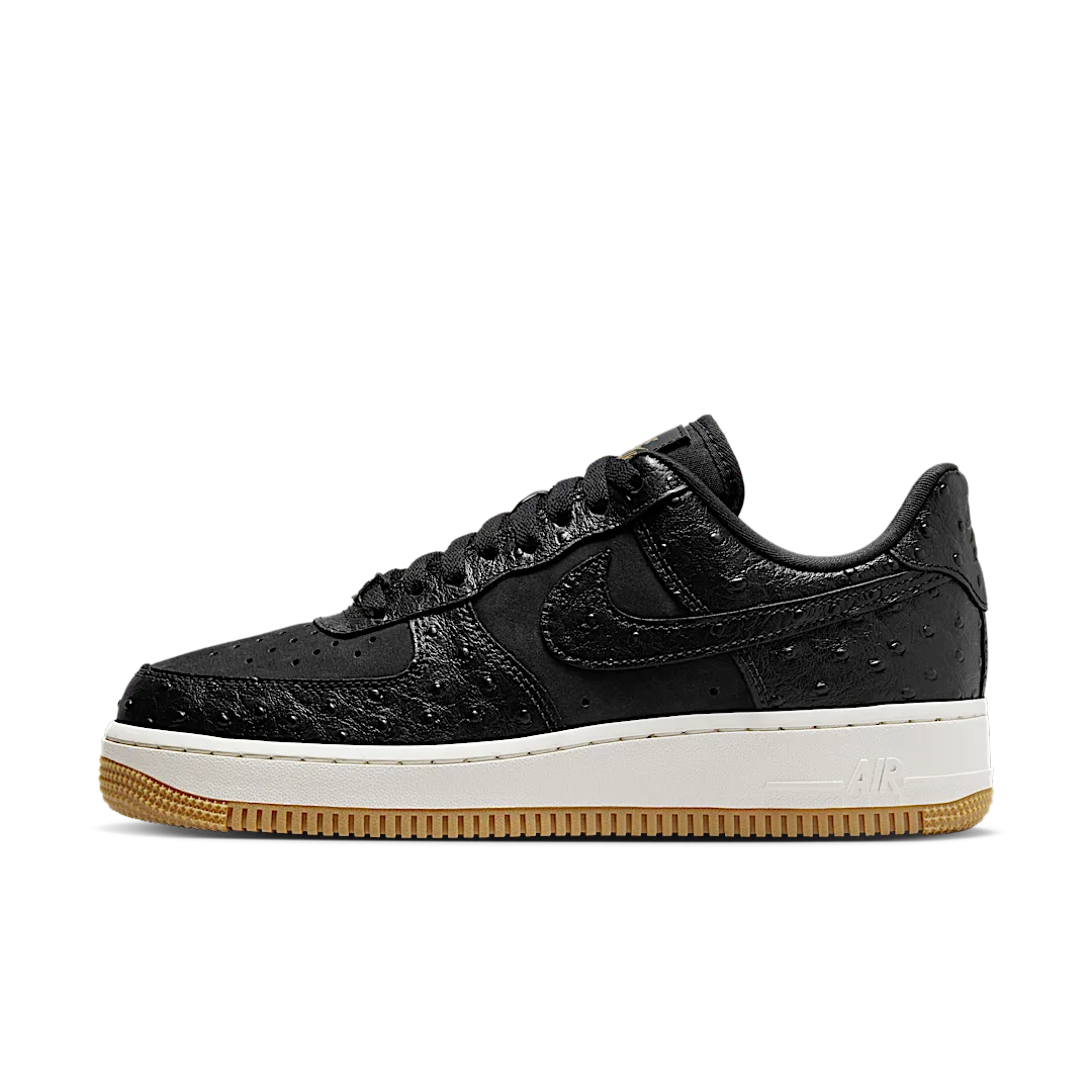 Nike Air Force 1 Low '07 Black Ostrich Gum, Black/Sail-Gum Light Brown (DZ2708-002)