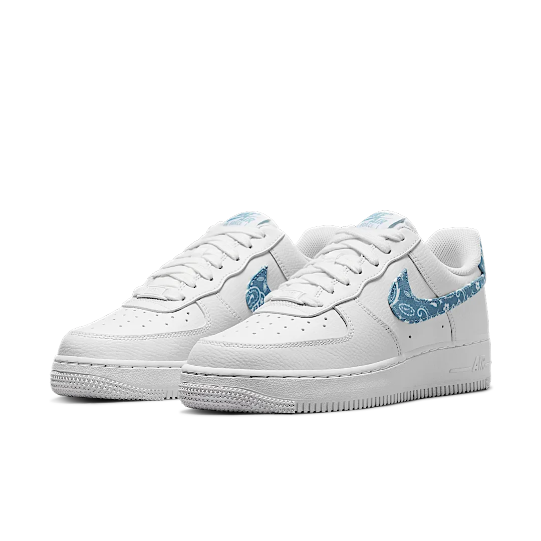 Nike Air Force 1 Low '07 Essential White Worn Blue Paisley, White/Worn Blue-White (DH4406-100)