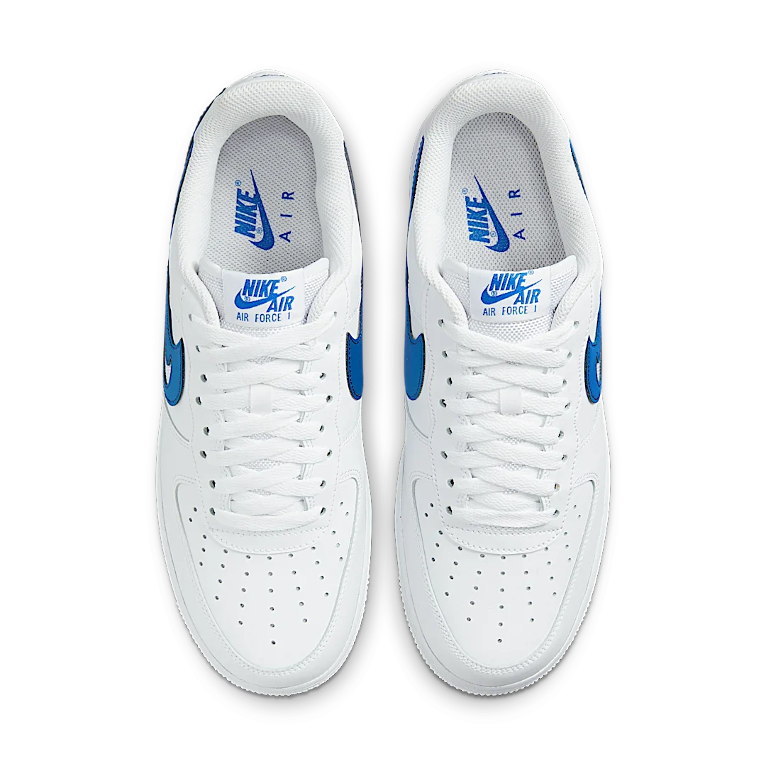 Nike Air Force 1 Low '07 FM Cut Out Swoosh White Game Royal, White/Game Royal (DR0143-100)