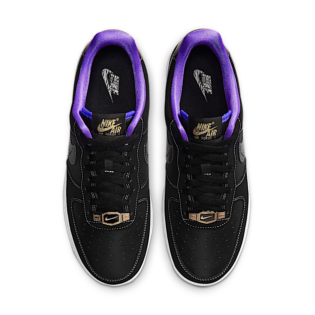 Nike Air Force 1 Low '07 LV8 World Champ Black Purple, Black/Iron Grey/White/Black (DR9866-001)