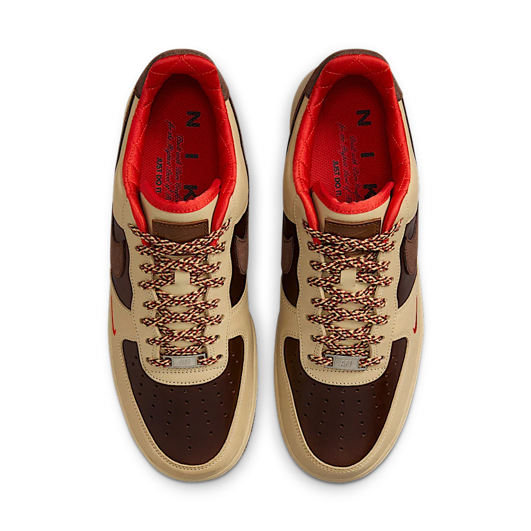 Nike Air Force 1 Low '07 Light British Tan, Light British Tan/Sesame/Picante Red/Cacao Wow (HQ3447-222)