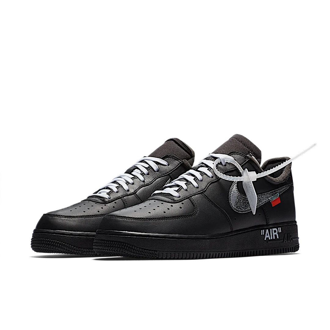 Nike Air Force 1 Low '07 Off-White MoMA (with Socks), Black/Metallic Silver-Black (AV5210-001)