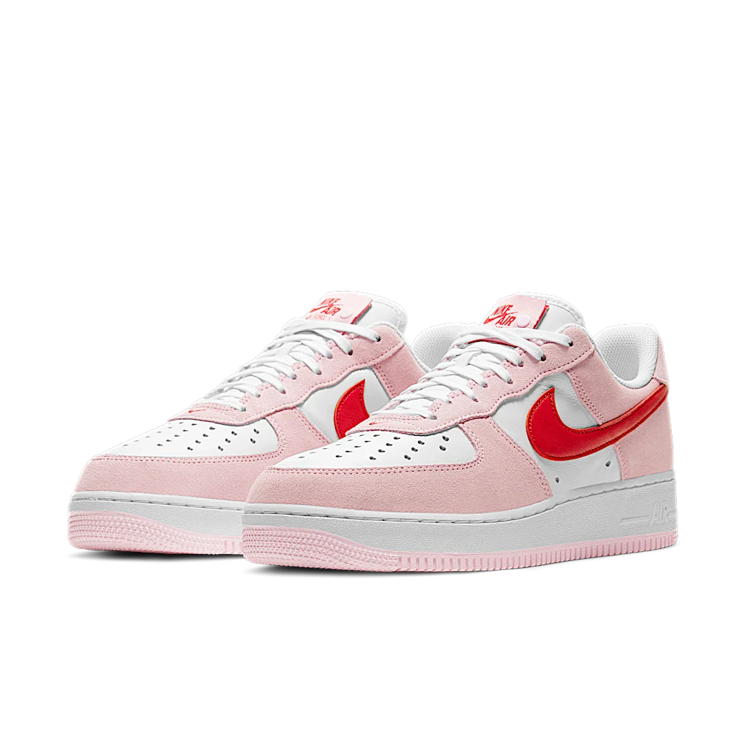 Nike Air Force 1 Low '07 QS Valentine's Day Love Letter, Tulip Pink/University Red-White (DD3384-600)