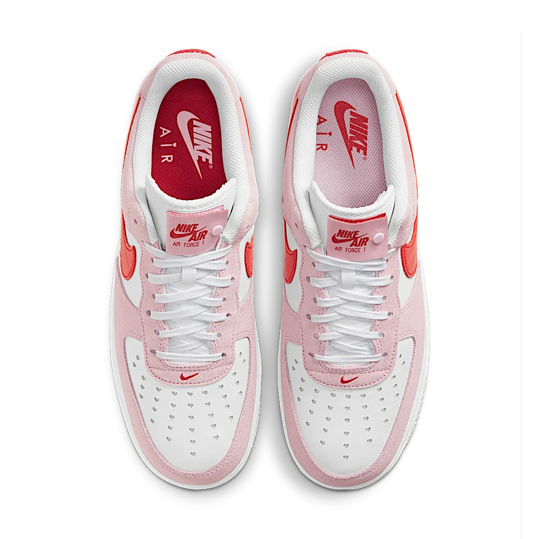 Nike Air Force 1 Low '07 QS Valentine's Day Love Letter, Tulip Pink/University Red-White (DD3384-600)