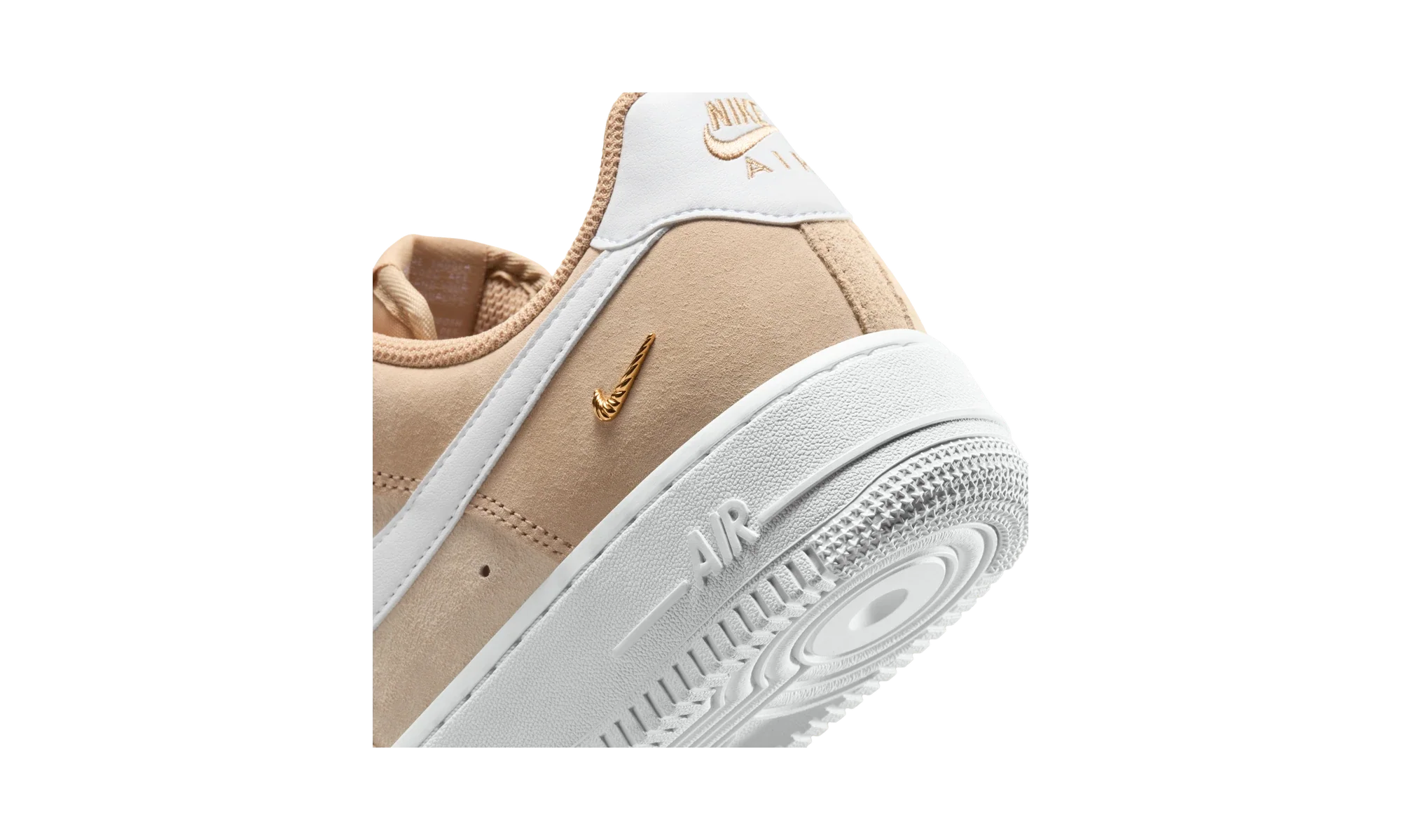 Nike Air Force 1 Low '07 SE Linen Sand Drift Metallic Gold Mini Swoosh