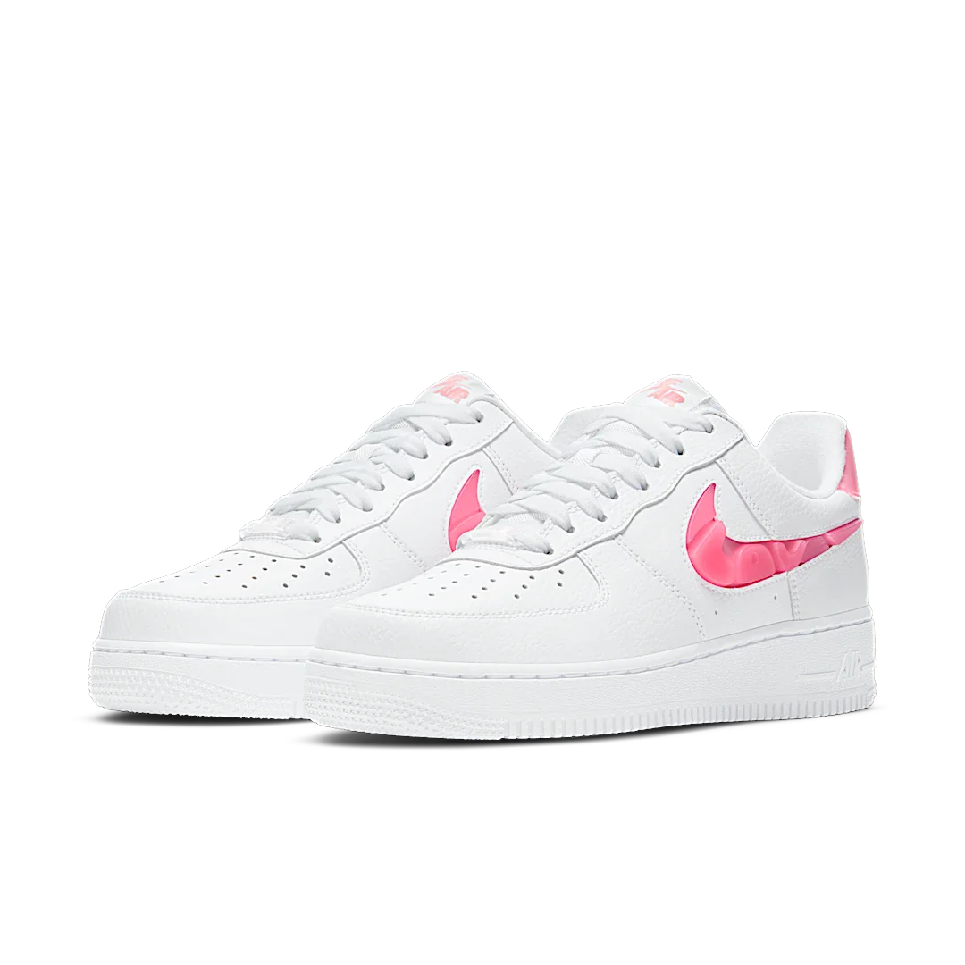 Nike Air Force 1 Low '07 SE Love for All, White/Sunset Pulse-Black-Clear (CV8482-100)