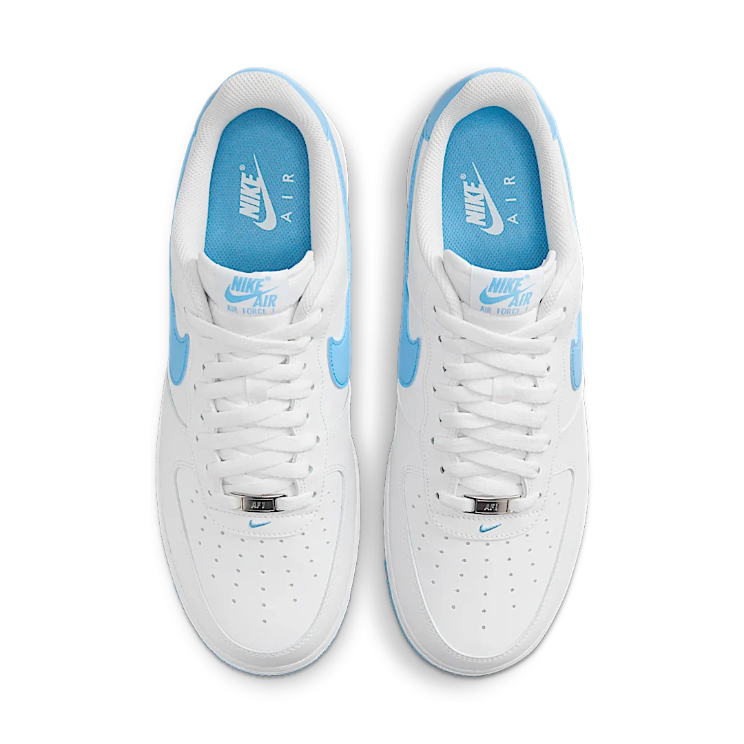 Nike Air Force 1 Low '07 White Aquarius Blue, White/White/Aquarius Blue (FQ4296-100)