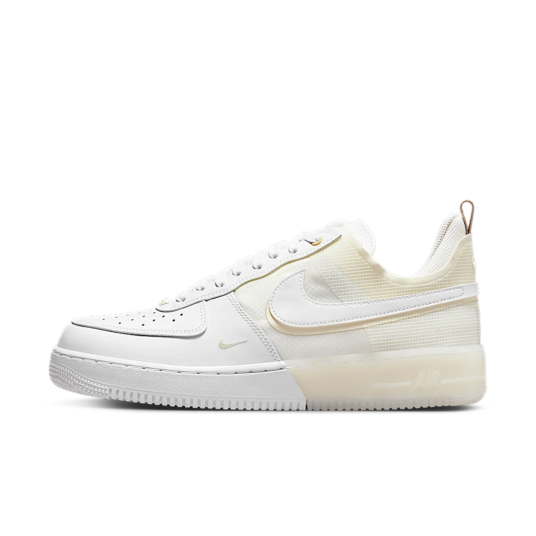 Nike Air Force 1 React Coconut Milk, White/White-Coconut Milk-Light Iron Ore (DH7615-100)