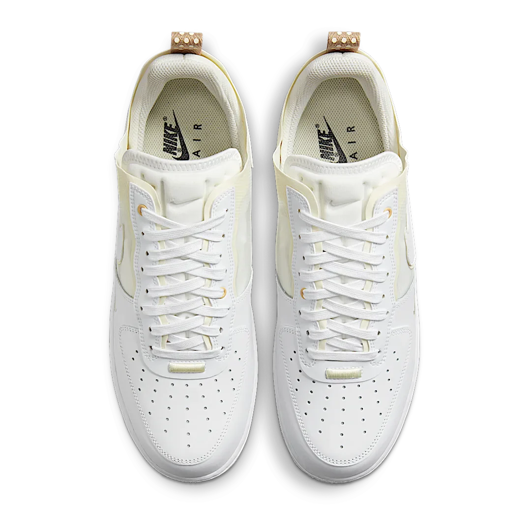 Nike Air Force 1 React Coconut Milk, White/White-Coconut Milk-Light Iron Ore (DH7615-100)