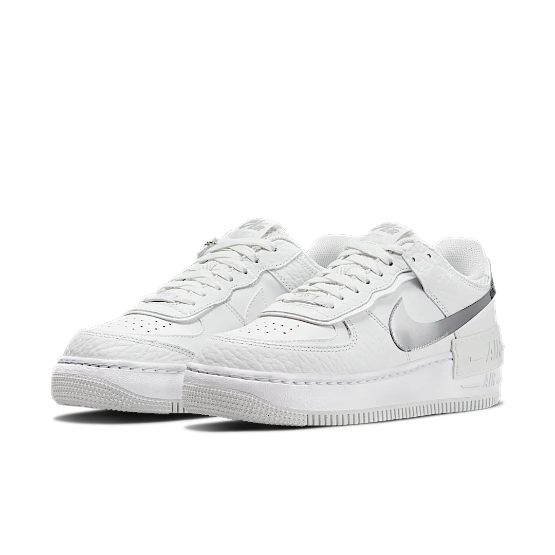 Nike Air Force 1 Shadow White Chrome, White/Chrome (DQ0837-100)