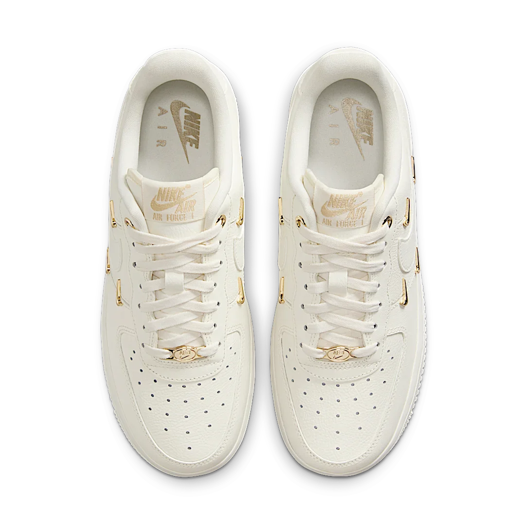 Nike Air Force 1 '07 LX CN Sail Gold Mini Swooshes, Sail/Sail-Metallic Gold (FV3654-111)