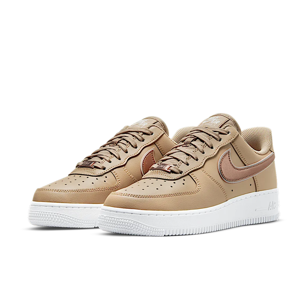 Nike Air Force 1 '07 Tan Metallic Rose Gold, Hemp/Metallic Rose Gold/Light Soft Pink (DD1523-200)