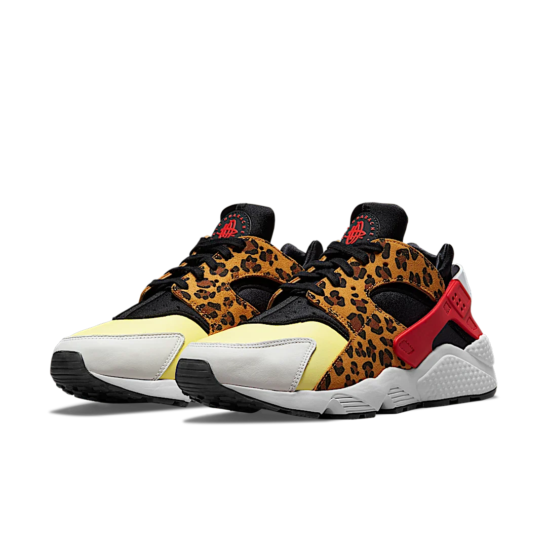 Nike Air Huarache SNKRS Day, White/Leopard/Black-Maroon (DM9092-700)