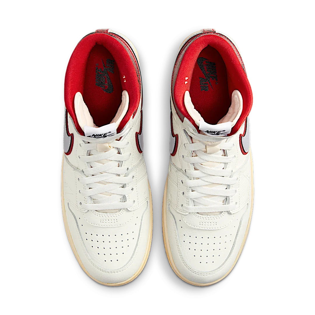 Nike Air Jordan Air Ship PE SP Awake NY, Sail/Black-University Red-Metallic Platinum-Muslin (FN8675-100)