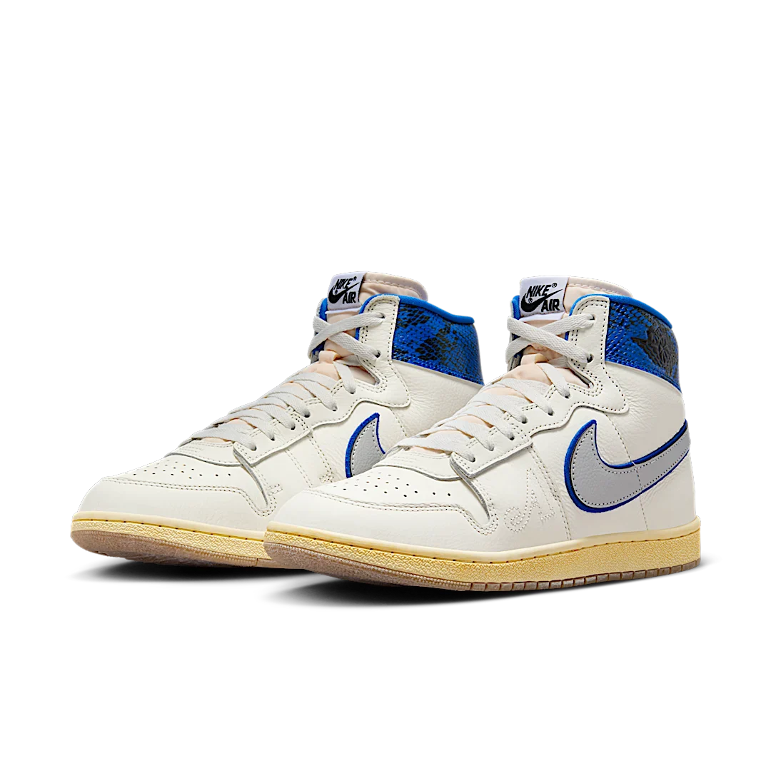 Nike Air Jordan Air Ship PE SP Awake NY Game Royal, Sail/Black-Game Royal-Metallic Platinum-Muslin (FN8675-104)