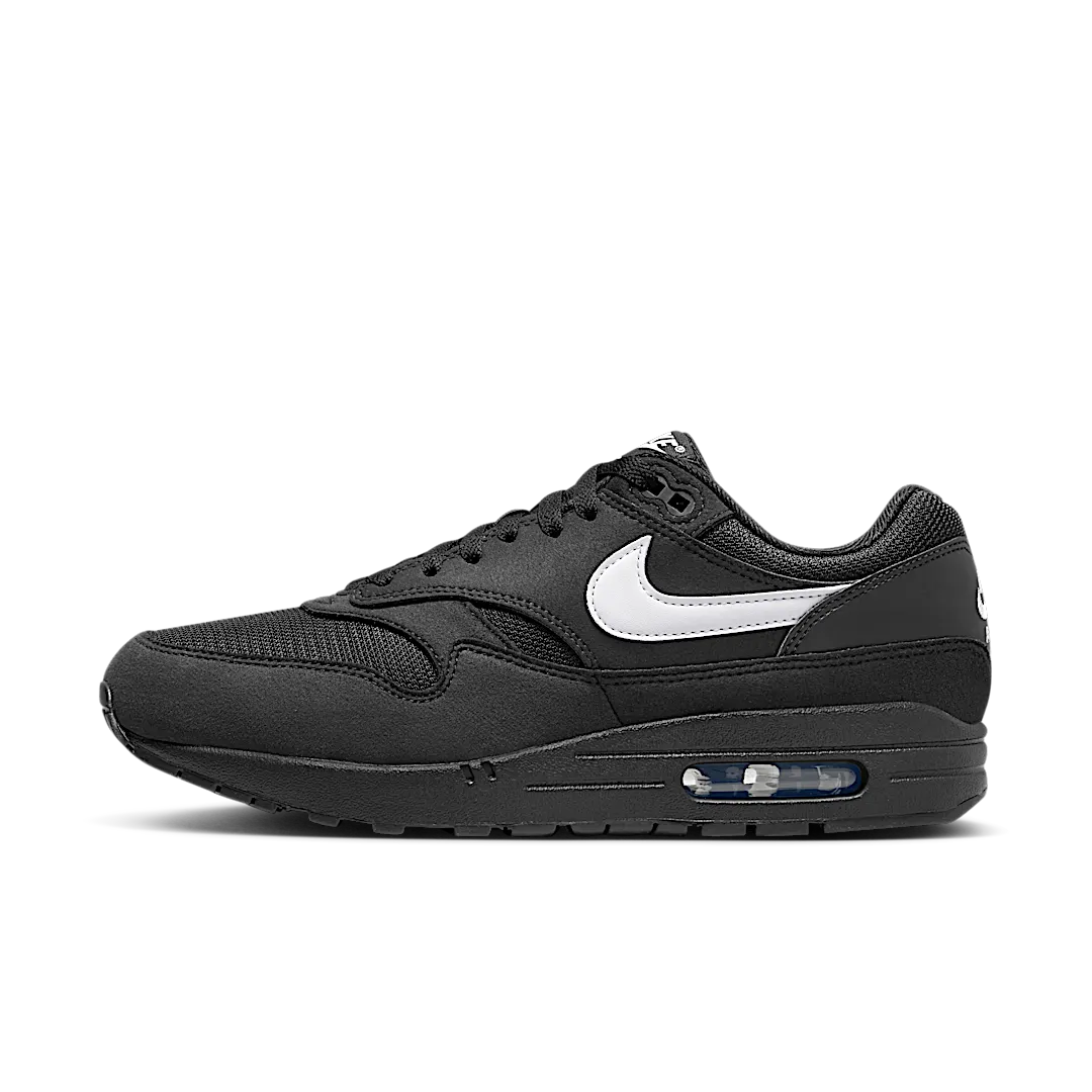 Nike Air Max 1 Black White Swoosh, Black/White/Black (FZ0628-010)