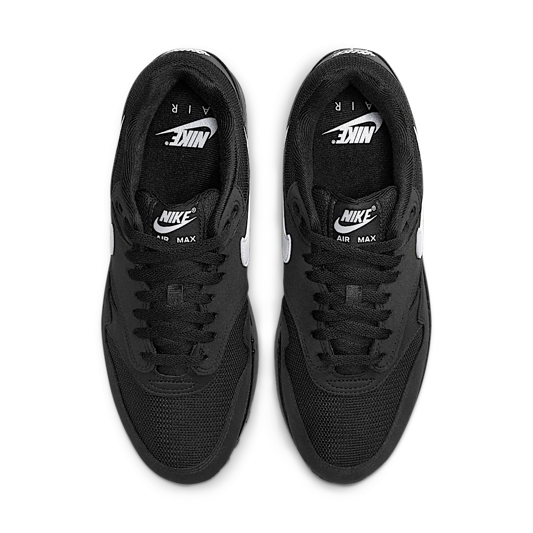 Nike Air Max 1 Black White Swoosh, Black/White/Black (FZ0628-010)