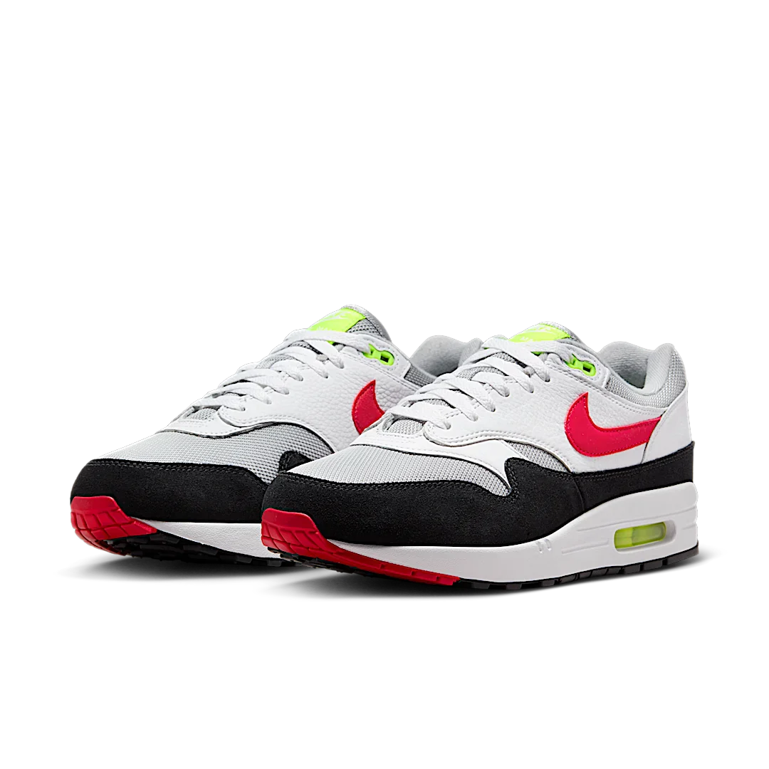 Nike Air Max 1 Chili Volt, White/University Red/Black/Volt/Neutral Grey (HF0105-100)