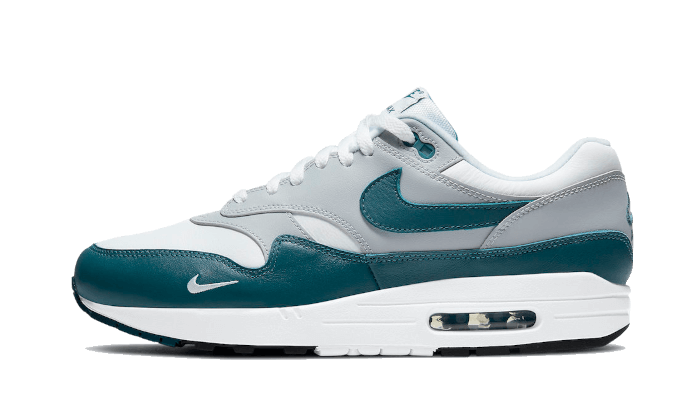 Nike Air Max 1 Dark Teal Green, White/Dark Teal Green-Wolf Grey-Black (DH4059-101)