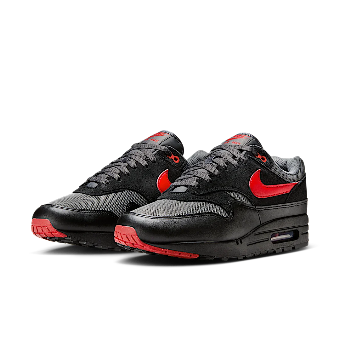 Nike Air Max 1 Essential Vamps, Black/University Red/Iron Grey (FZ5808-008)