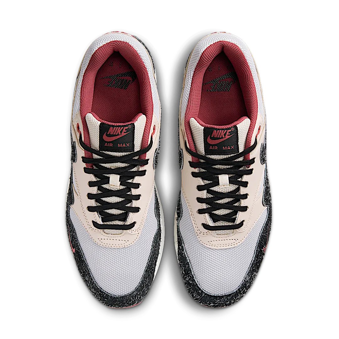 Nike Air Max 1 Keep Rippin Stop Slippin 2.0, Pearl White/Black/Vast Grey/Cedar (FD5743-200)