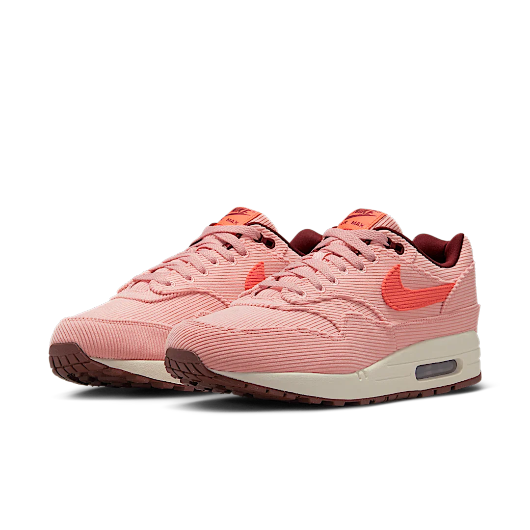 Nike Air Max 1 PRM Corduroy Coral Stardust, Coral Stardust/Bright Coral/Oxen Brown (FB8915-600)