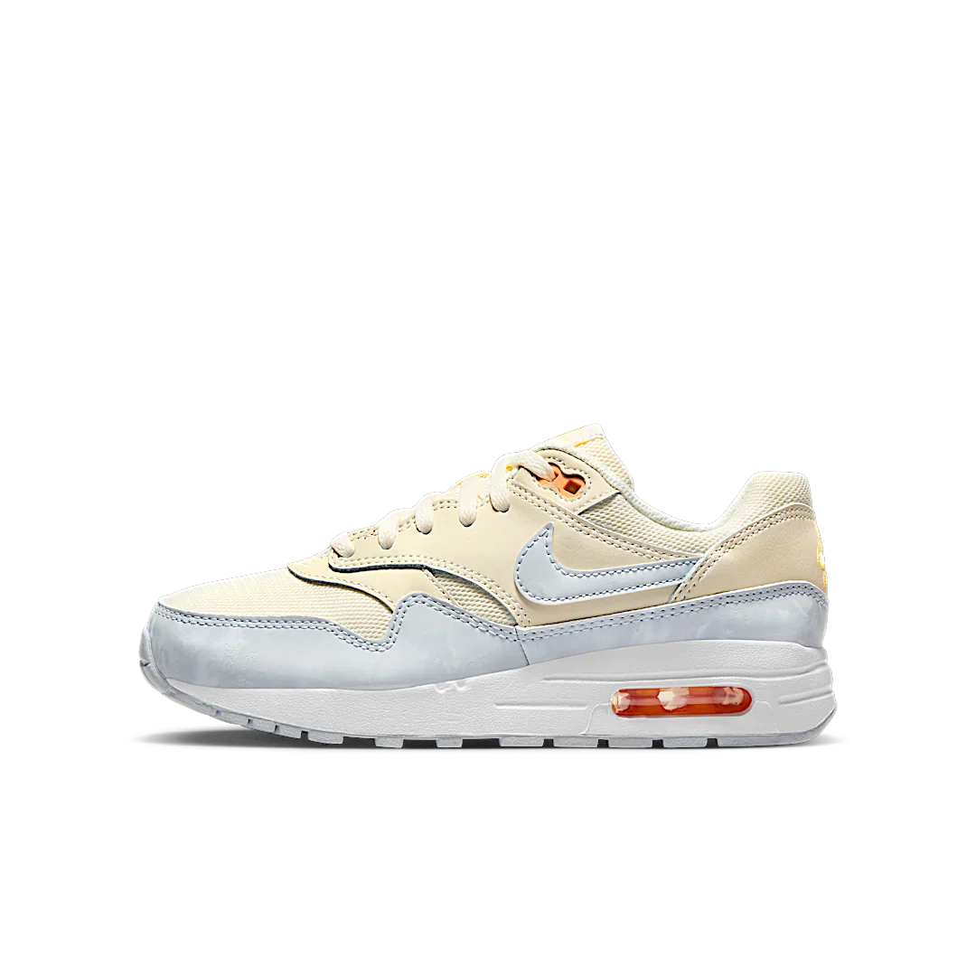 Nike Air Max 1 Pale Ivory Football Grey, Pale Ivory/Melon Tint/White/Football Grey (DZ3307-102)