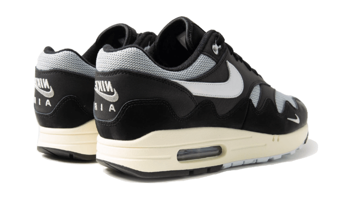 Nike Air Max 1 Patta Waves Black (with Bracelet), Metallic Silver/White-Black-Coconut Milk (DQ0299-001)