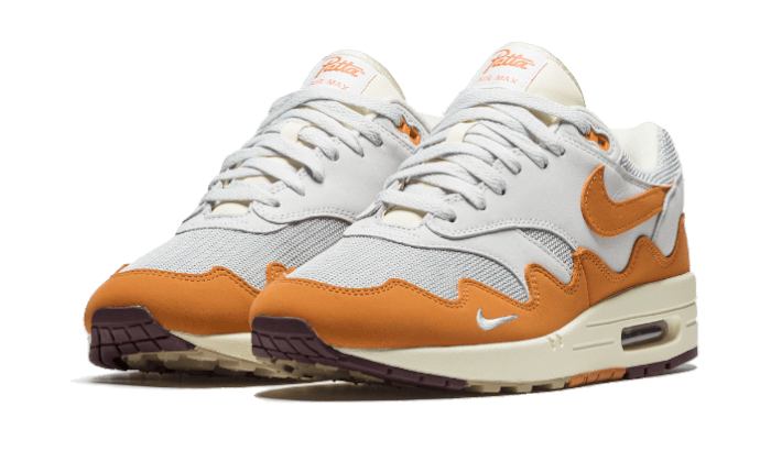 Nike Air Max 1 Patta Waves Monarch (with Bracelet), Metallic Silver/Monarch-Pure Platinum (DH1348-001)