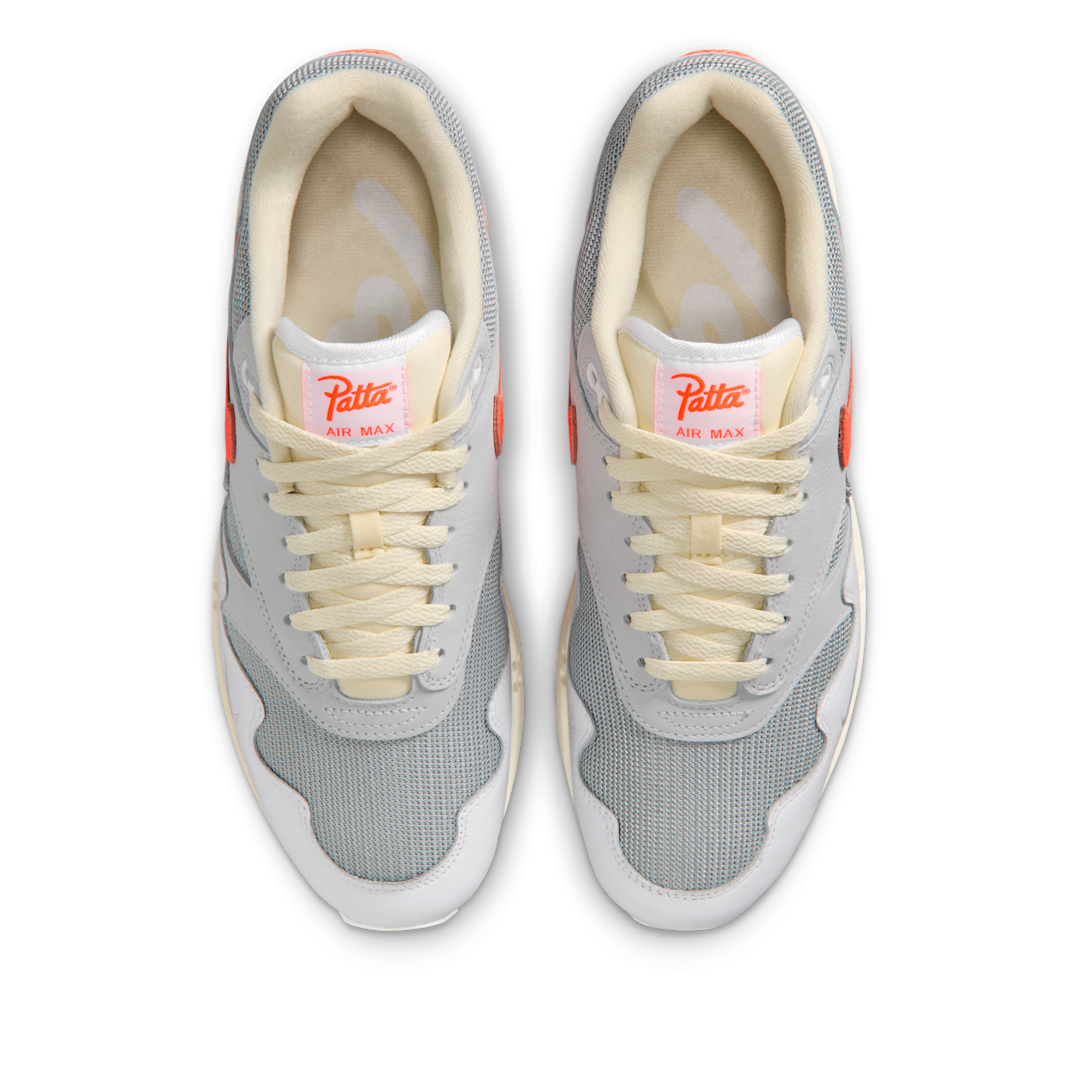 Nike Air Max 1 Patta Waves White Hyper Crimson (With Bracelet)