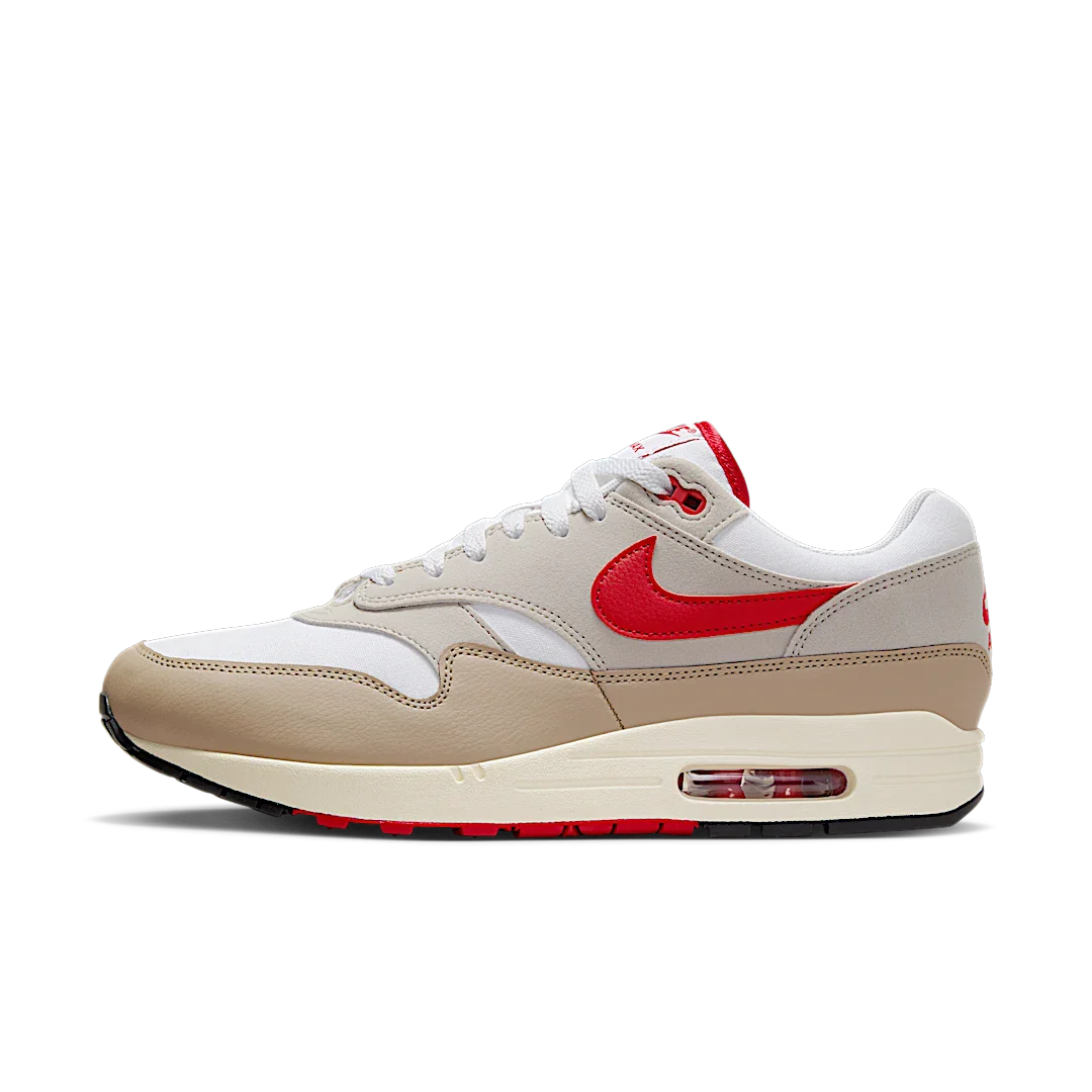 Nike Air Max 1 Since '72, White/Cream II/Limestone/University Red (HF4312-100)